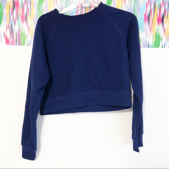 Forever 21 royal blue cropped sweatshirt - Picture 3 of 5